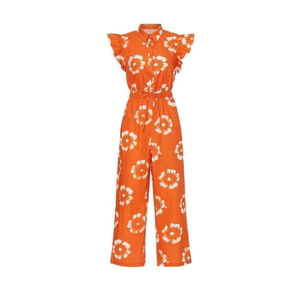 Busayo x RTR Orange Ruffle Jumpsuit 💕 - Picture 4 of 10